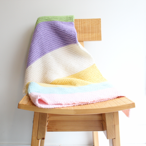 Super Simple Striped Baby Blanket Pattern FREE
