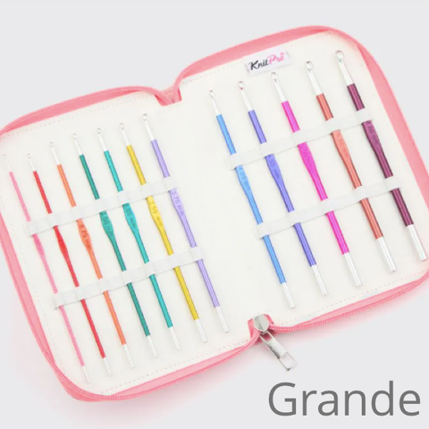 Knitters Pro Zing Single Ended Aluminum Crochet Hook SETS