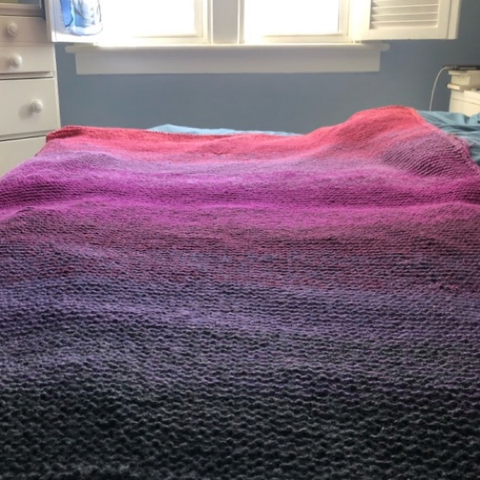 Ombre Garter Squish Blanket PROJECT