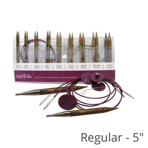 Knit Picks Rainbow Wood Interchangeable Circular Knitting Needle SETS