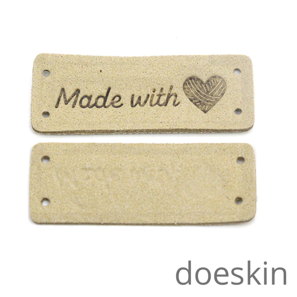 Personalized Faux Suede Tags for Handmade Items - MemorableLand