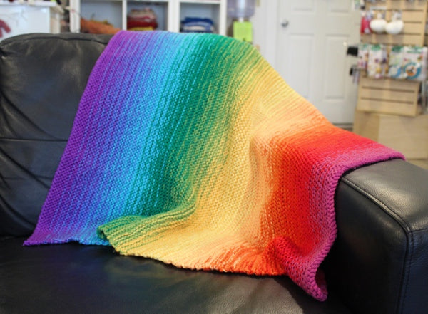 How to Crochet: Easy Ombre Baby Blanket 