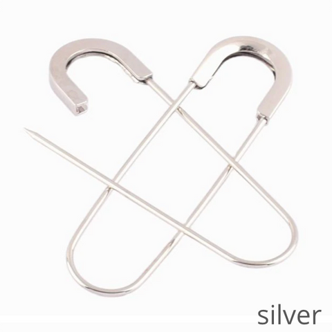 Oversized Safety Pin Brooch