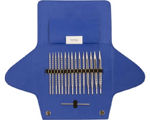 Addi Knitting Needle Click Basic Interchangeable Circular System White-Bronze Finish Exclusive Blue