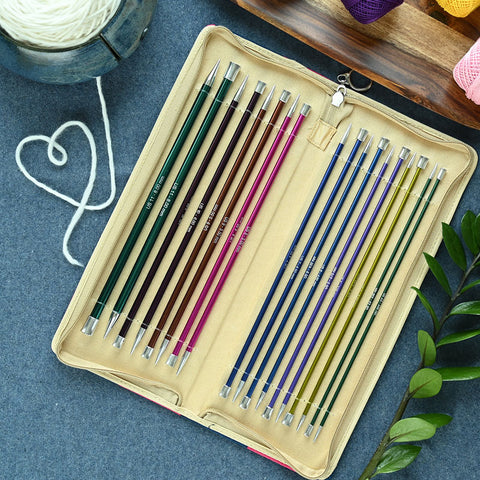 Knitter's Pride Zing Aluminum Straight Needle SET