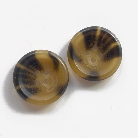 Buttons Resin Round 4 Holes: Brown 22mm (fog)