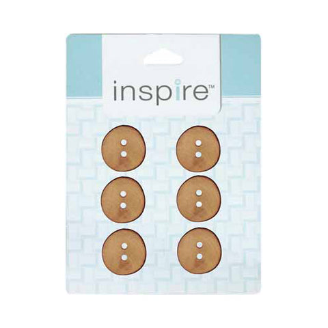 Inspire Round Wood Buttons: 2 Hole