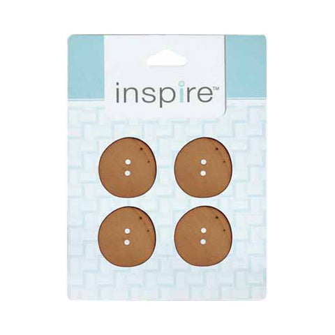 Inspire Round Wood Buttons: 2 Hole