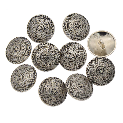 Buttons: Metal Round Shank Mosaic 23mm