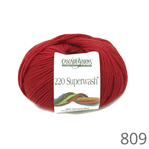Cascade 220 Superwash Sport 809 Really Red – Wool and Company