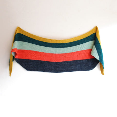 Easy Multi-Coloured Garter Scarfy-Wrap Project