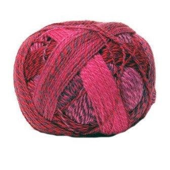 Cornflower blue novelty yarn // Pop corn dotted specialty yarn / red pink  orange yellow chunky knitting yarn / Schoppelwolle Pop corn yarn