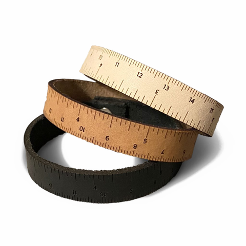 Wrist Ruler: Leather Shortie 8" (single wrap)