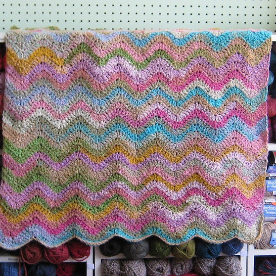 Simple Crochet Ripple Baby Blanket Pattern FREE