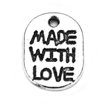 Decorative Label/Tags: Made with Love (Oval)